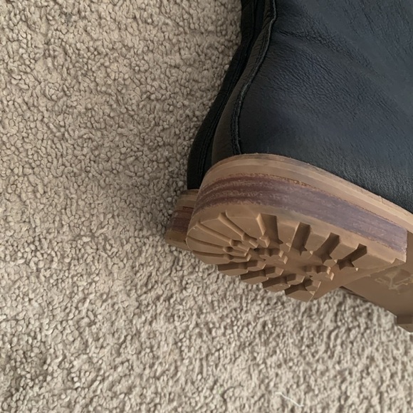 Madewell Clair lace-up leather boots‎ black size 7.5 combat moto - Picture 8 of 11